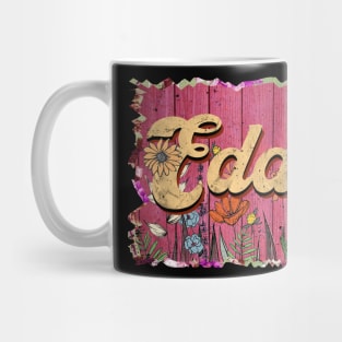 Classic Eddie Personalized Flowers Proud Name Mug